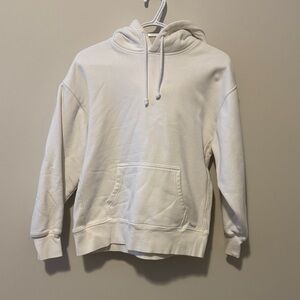 TNA boyfriend fit white hoodie